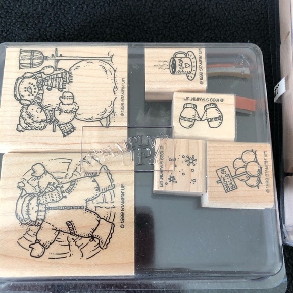 Christmas Poinsettia and Snow Angels Stamps, new - Picture 2 of 3